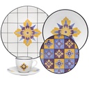 20 PCS COUP GRID DINNER/TEA SET