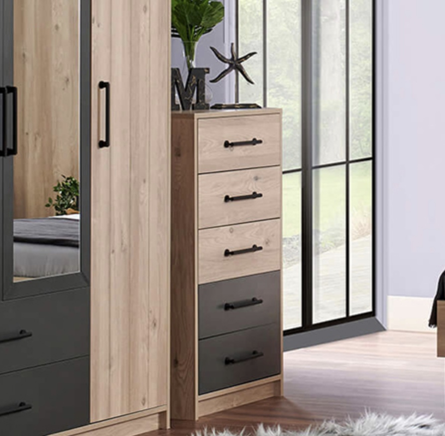 ANKA HIGH CHEST OF DRAWER &amp; MIRROR