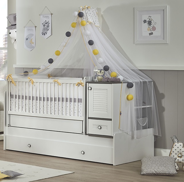 MIA SWING BABY BED WITH PULL OUT BED