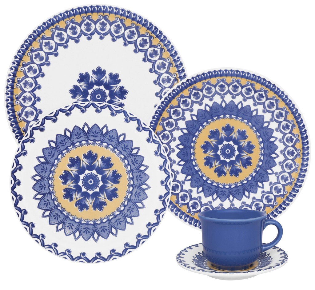 20 PCS FLOREAL LA CARRETA DINNER/TEA SET