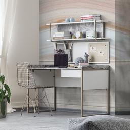 [F0050300068] LOFT  GOLD STUDYING DESK  WITH TOP MODUL