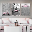 PINK TRAM WALL ART 
