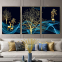 GOLDEN DEER WALL ART 