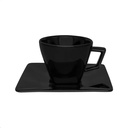 42 PCS QUARTIER BLACK DINNER SET