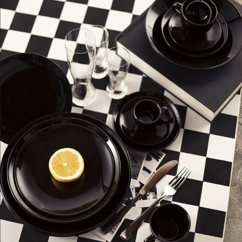 42 PCS COUP BLACK DINNER SET