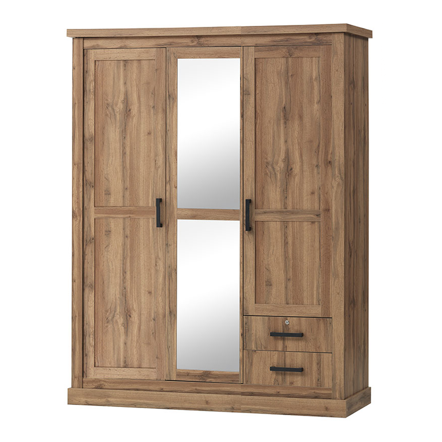 BRAXTON1912- 3 DOORS WARDROBE WITH 2 MIRRORS