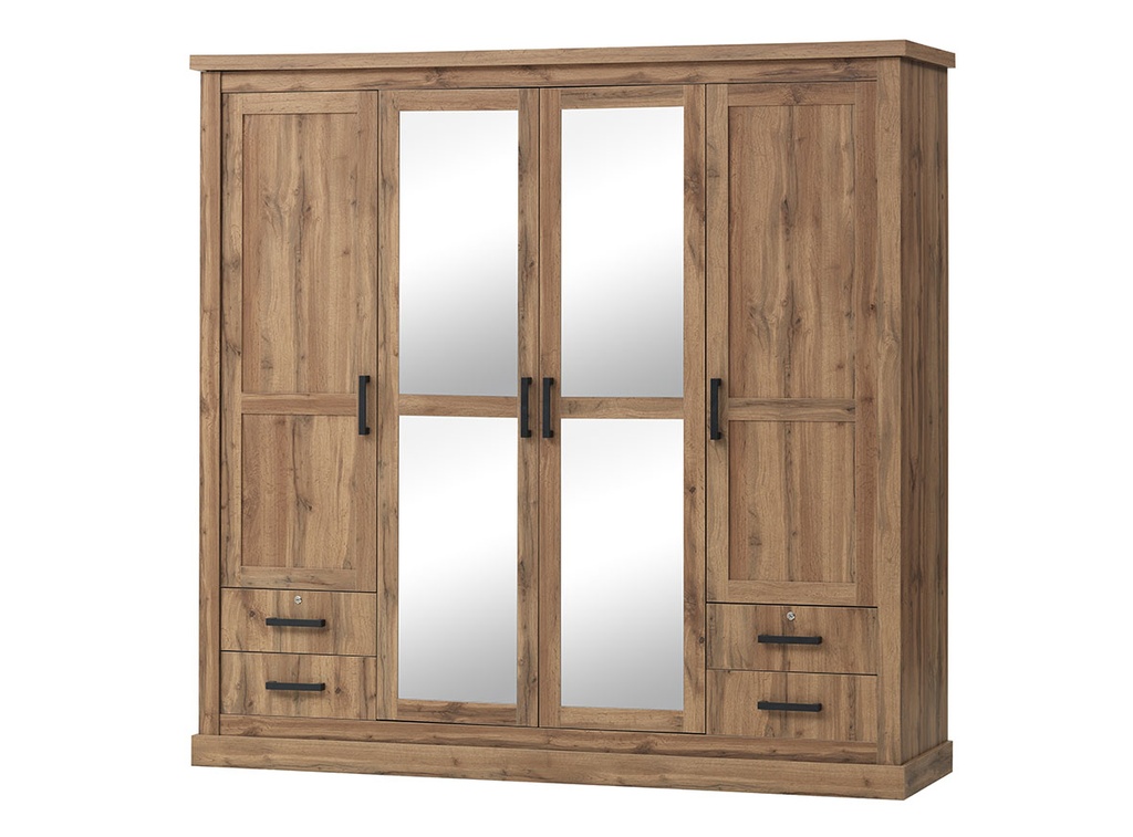 BRAXTON1913- 4 DOORS WADROBE WITH 4 MIRRORS