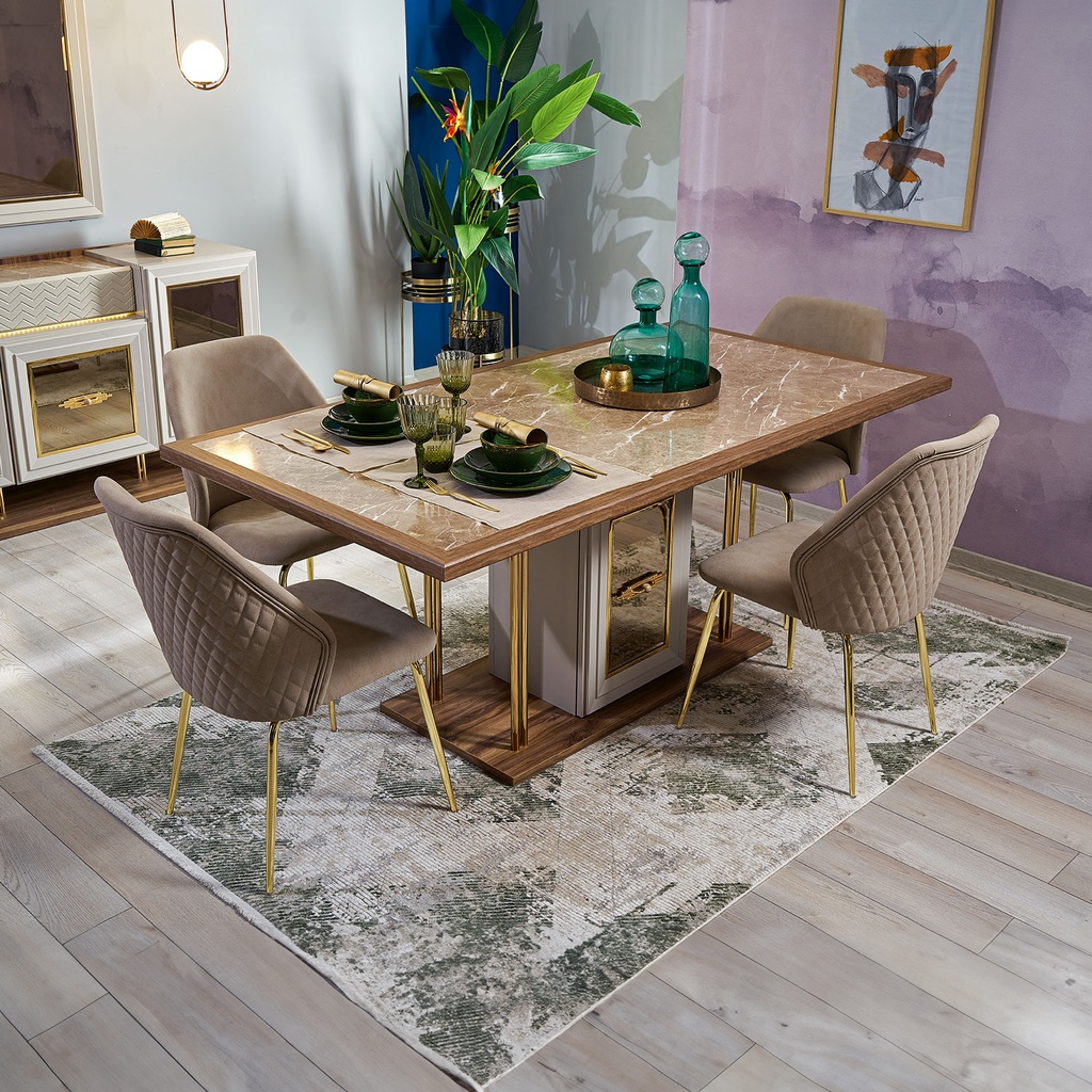 ELSA DINING TABLE SET 7 PCS 