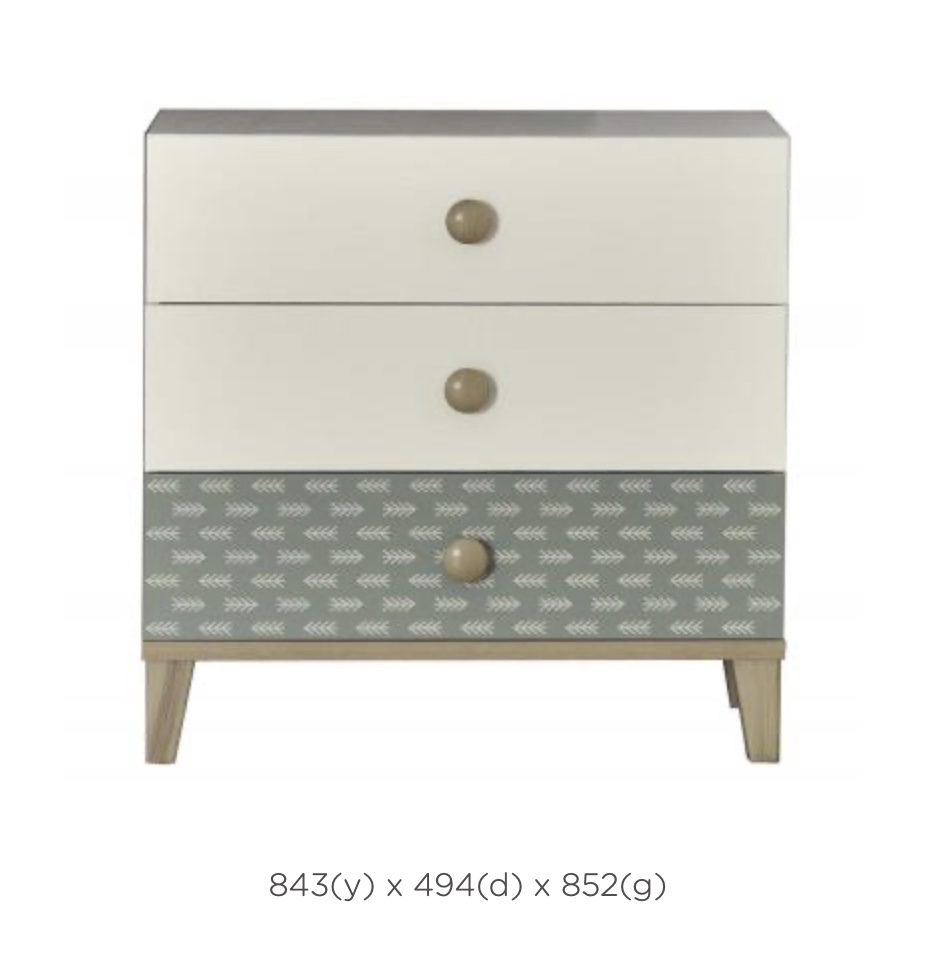 YUCHI CHEST OF DRAWERS &amp; MIRROR