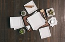 42 PCS QUARTIER WHITE DINNER SET