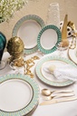 30 PCS FLAMINGO TIARA DINNER SET