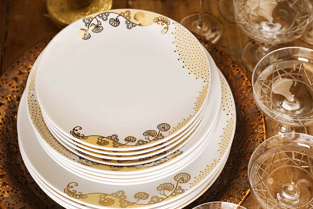 30 PCS COUP GOLDEN DINNER SET