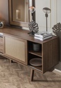 RATTAN CONSOLE WITH  MIRROR