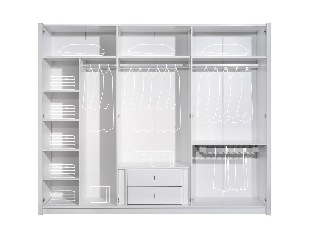 AQUA 6DOORS  WARDROBE