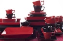 QUARTIER RED COFFEE CUP WITH SAUCER