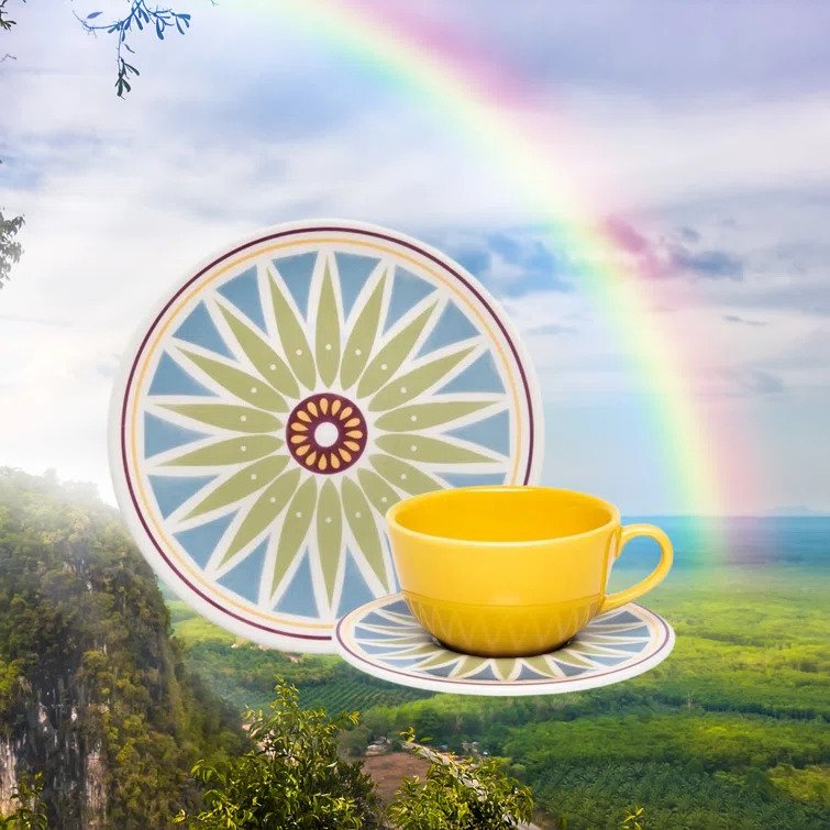 20 PCS UNNI RAINBOW DINNER|TEA SET