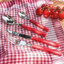 6 PCS RED TABLE FORKS SET