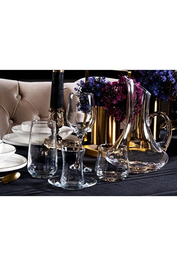 CLASSIC 1 SET. C/06 WATER GLASS + CRISTAL BOTTLE