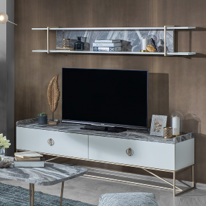 2 PCS LOFT GOLD WALL UNIT