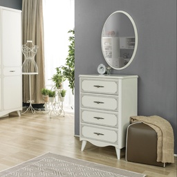 [A0850300003] PERLA CHEST OF DRAWERS WITH MIRROR 