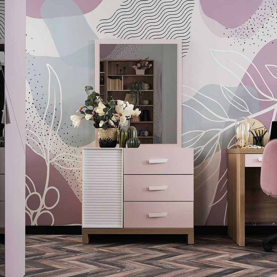 ANGEL CITY CHEST OF DRAWERS &amp; MIRROR