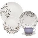 20 PCS UNNI LILAC DINNER/TEA SET