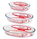 3 PCS BOROSILICATE GLASS ROASTER SET W