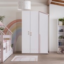 MONTESSORI PINK WARDROBE 3 DOOR