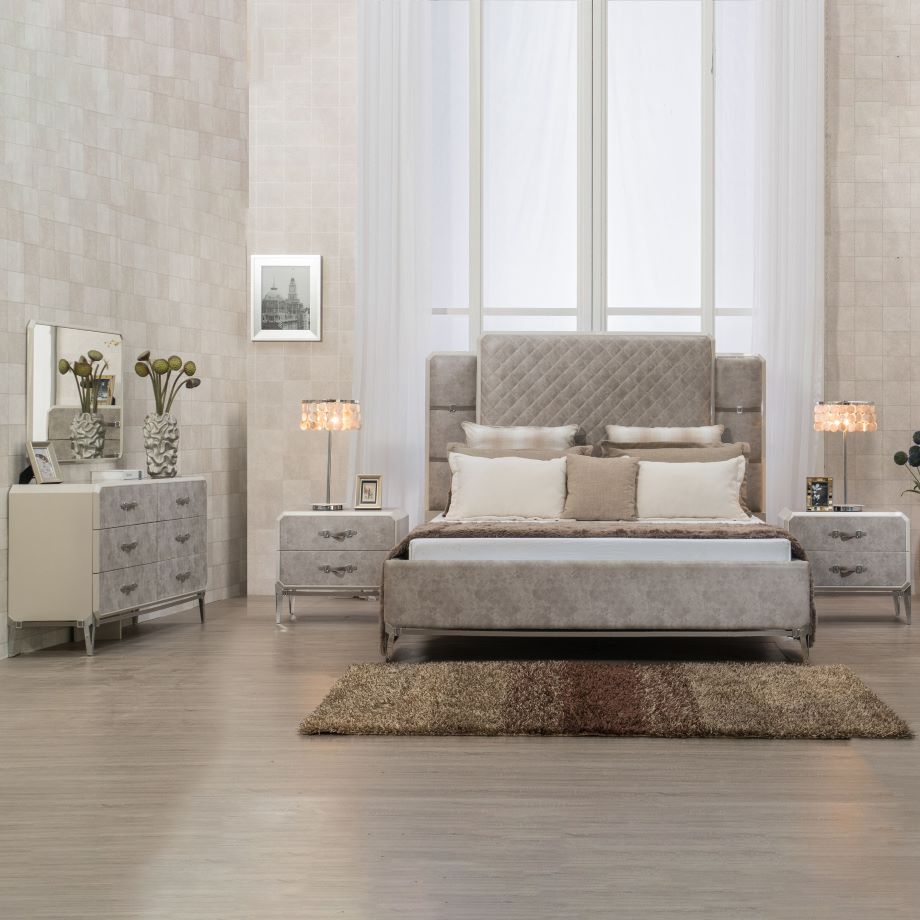 SANTANA KING BEDROOM SET WITHOUT WARDROBE