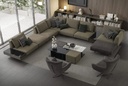 LOFT SOFA CORNER SET WITH POUF 8 PCS