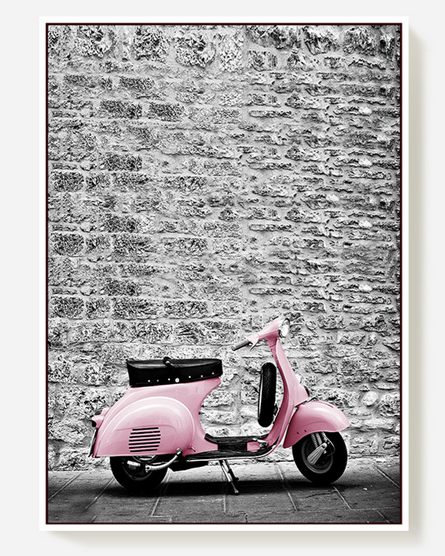 PINK MOTOR WALL ART 