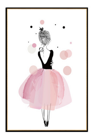 HAPPY GIRL WALL ART 