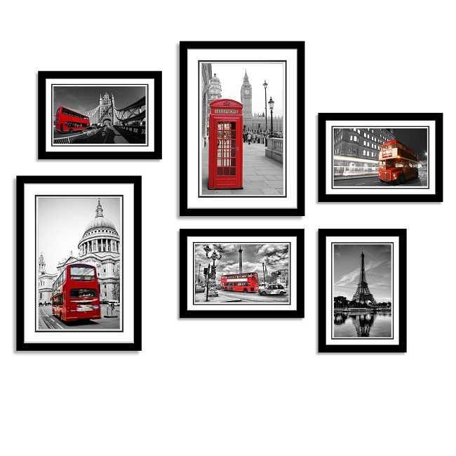 6 PCS LONDON WALL ART SET