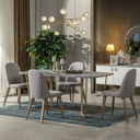 LOFT GOLD DINING TABLE SET 6 SEATS