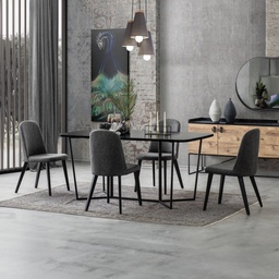 [B00250300008] LOFT DINING TABLE SET 6 SEATS