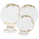 42 PCS COUP GOLDEN DINNER SET