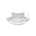 FLAMINGO TIARA COFFEE CUP WITH SAUCER