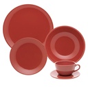 20 PCS UNNI RED DINNER|TEA SET