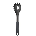 NYLON - 12 NYLON SPOONS FOR SPAGHETTI 30CM PATTERN - BLACK