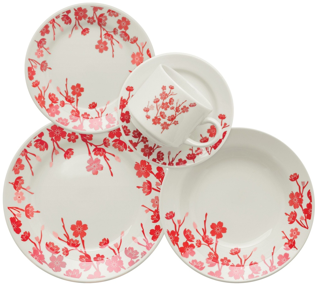 [Z0740400004] 20 PCS DONNA JARDIM ORIENTAL DINNER SET