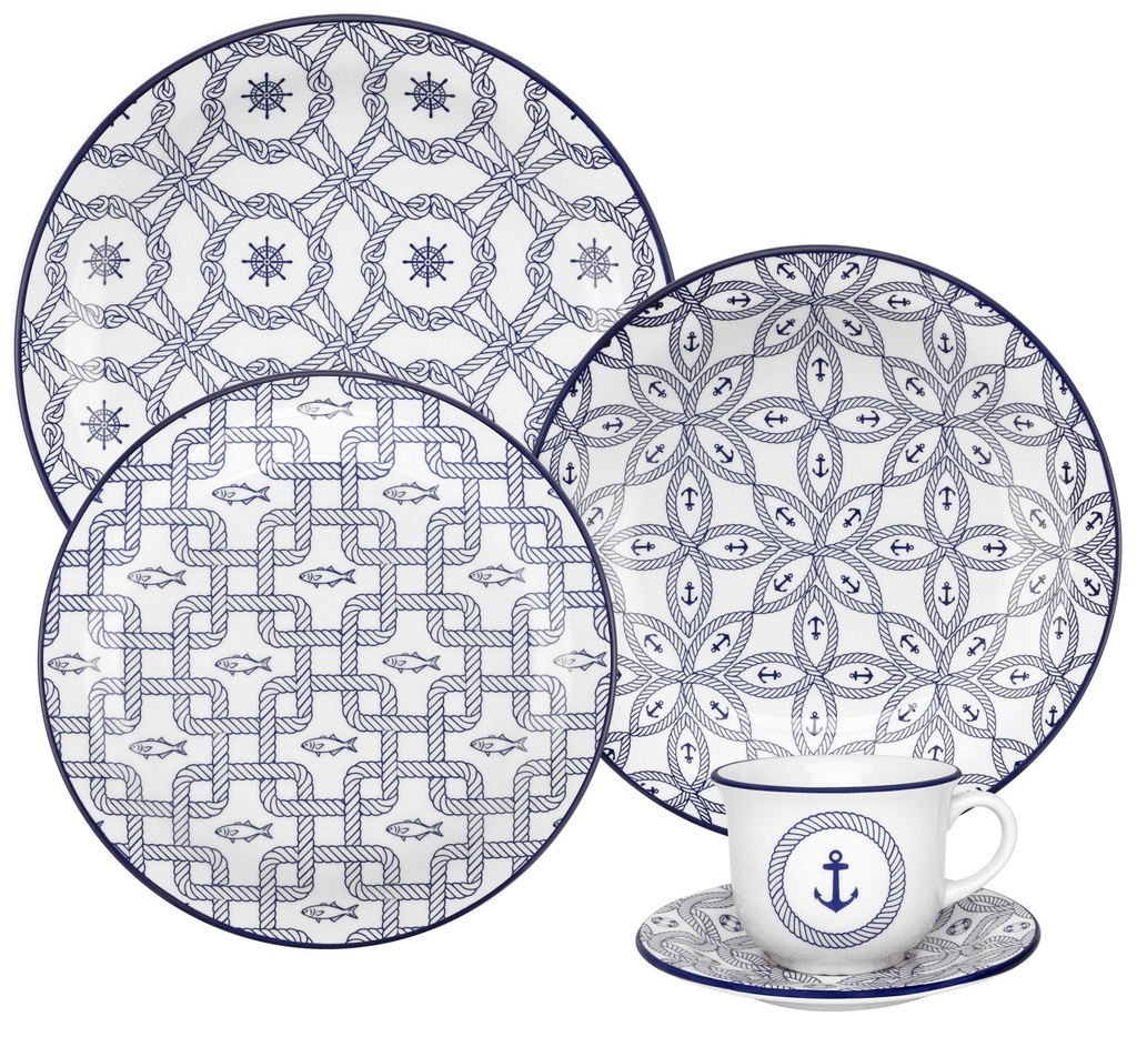 [Z0740400234] 30 PCS FLOREAL NAUTICO DINNER/TEA SET