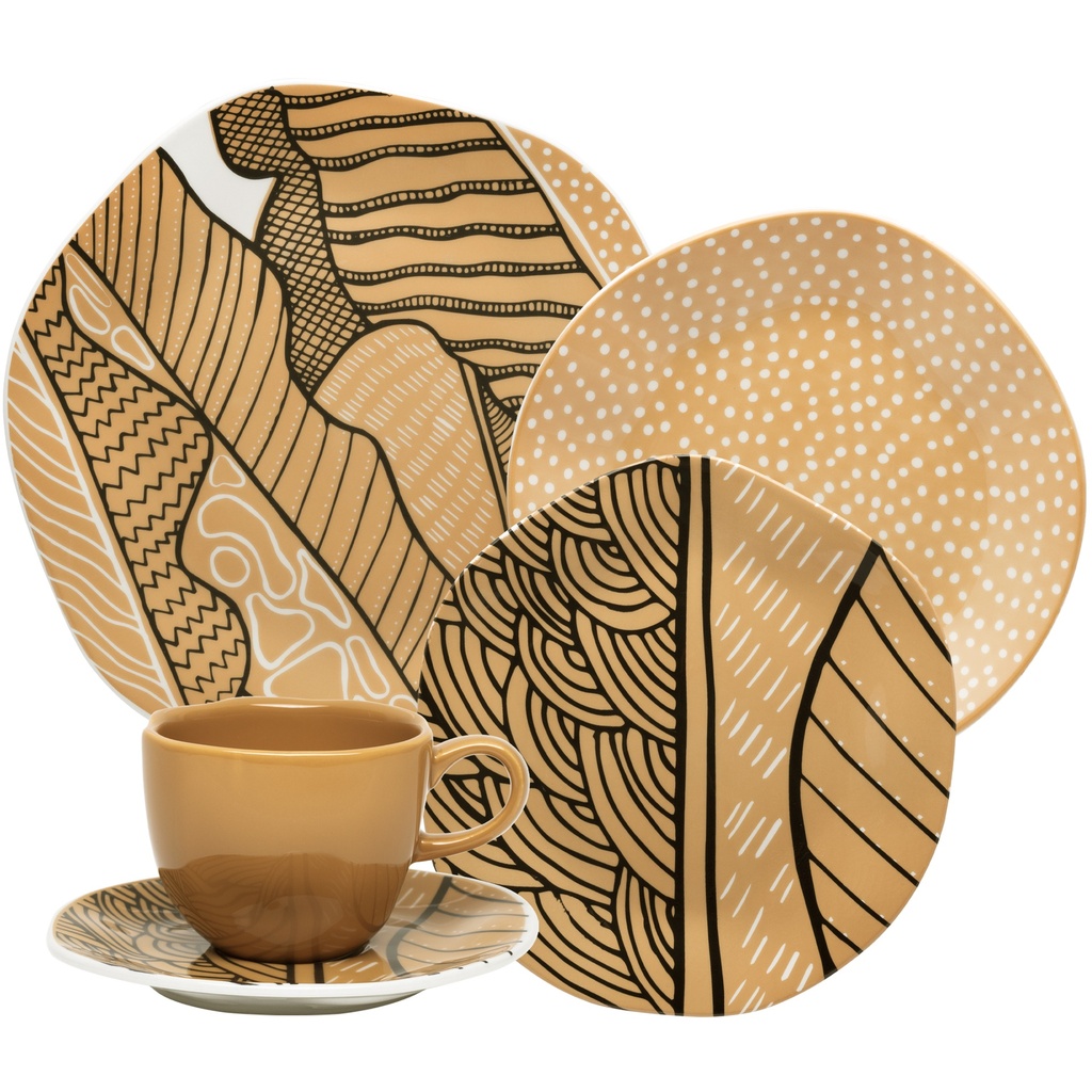 [Z0740400298] 30 PCS RAIZES DINNER|TEA SET