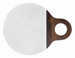 [Z0740400432] OXFORD WOOD MARBLE SERVING TRAYS