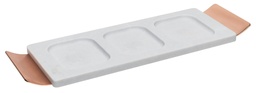 [Z0740400437] OXFORD WHITE MARBLE APPETIZER SQUARE PLATE