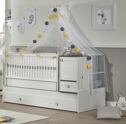 [A0610300192] MIA SWING BABY BED WITH PULL OUT BED