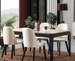 [B0250300161] MARSALA 6 SEATS DINING TABLE SET