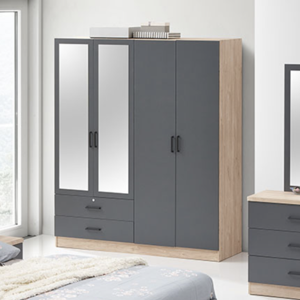 [A0310200028] APRIL 4 DOOR WARDROBE 