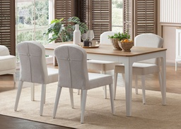 [B00250300123] M COUNTRY 6 SEATS DINING TABLE SET