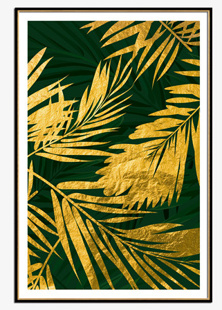[X0010100421] GOLDEN LEAVS 5 WALL ART 