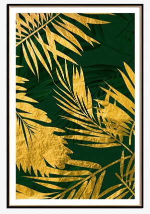 [X0010100423] GOLDEN LEAVS 7  WALL ART 